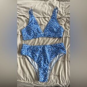 SHEIN Blue Floral Bikini Set